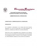CONCEPTOS DE LA ADMINISTRACION DE LA PRODUCCION