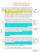 EL PERÚ ES UN PAIS DE TODAS LAS SANGRES