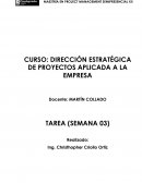 DIRECCIÓN ESTRATÉGICA DE PROYECTOS APLICADA A LA EMPRESA