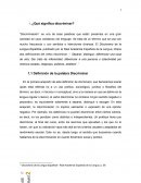 Que significa discriminar