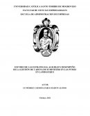ESTUDIO DE LAS ESTRATEGIAS, AGILIDAD Y DESEMPEÑO DE LA GESTIÓN DE CADENA DE SUMINISTRO EN LAS PYMES EN LAMBAYEQUE
