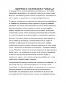 COMPRAS E INVERSIONES PÚBLICAS