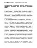 Teoría Administrativa. Surgimiento y Evolución