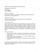 Resumen de propuesta de emprendimiento