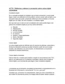 Reflexiona y elabora tu concepción sobre cultura digital universitaria