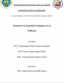 Relación de la Seguridad Ciudadana con la Población