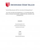 PLAN DE ACCIÓN QUE RESPONDA A LA DE PREVENCIÓN EN EL CUIDADO DEL MEDIO AMBIENTE DEL DISTRITO DE CARABAYLLO