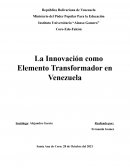 La Innovación como Elemento Transformador en Venezuela