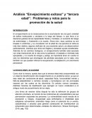 Análisis “Envejecimiento exitoso” y “tercera edad”: Problemas y retos para la promoción de la salud