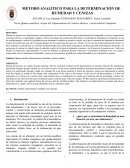 Método analítico para determinación de humedad y cenizas