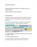 Explicación cohesión. Procedimientos para generar la cohesión textual a la hora de escribir