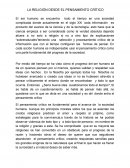 LA RELIGIÓN DESDE EL PENSAMIENTO CRÍTICO