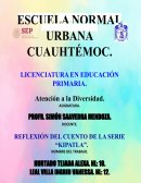 REFLEXIÓN DEL CUENTO DE LA SERIE “KIPATLA”