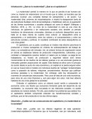 CAPITALISMO Y MODERNIDAD