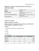 Población, muestra, instrumentos de recolección, gráficas y tablas