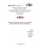 ANÁLISIS DE LA SITUACIÓN DE SALUD DEL CP EN LA COMUNIDAD EZEQUIEL ZAMORA