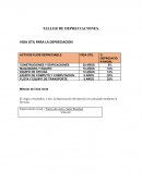 TALLER DE DEPRECIACIONES. VIDA UTIL PARA LA DEPRECIACION