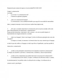 Preguntas lengua y comunicación. Página 1