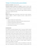 Trabajo: El estilo educativo personalizado.El huerto de la olla