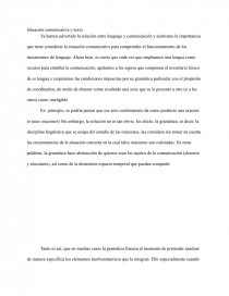 Situación comunicativa y texto. Página 1
