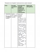 Planeación de la infografía “Construcción de la nación mexicana”