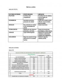 Matrices y análisis ANÁLISIS PESTEL. Página 1