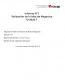 Informe de nuevos negocios