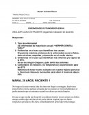 ENFERMEDADES DE TRANSMISION SEXUAL . ANALIZAR CASO DE PACIENTE