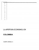 LA APERTURA ECONOMICA EN COLOMBIA