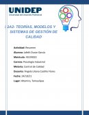 TEORÍAS, MODELOS Y SISTEMAS DE GESTIÓN DE CALIDAD