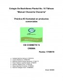 Práctica #3 Humedad en productos comerciales
