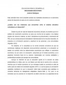 EDUCACION PARA EL DESARROLLO REALIDADES EDUCATIVAS
