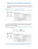 Ejercicio Clase. Crear usuarios con sentencias SQL