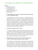 Actividad Un cambio en la administración