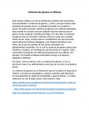 Ensayo de la violencia de genero en México
