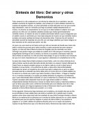 Síntesis del libro: Del amor y otros Demonios
