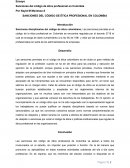 Ensayo (sanciones del codigo de etica profesional)