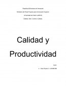 Calidad y productividad