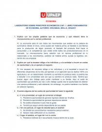 LABORATORIO SOBRE PRINCIPIOS ECONÓMICO. Página 1