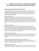 Aspectos económicos del Plan Nacional de Desarrollo del año 2019 a 2024