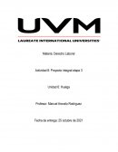 Derecho Laboral Actividad 8: Proyecto integral