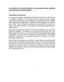 Los efectos de la desinformación en las redes sociales mediante la publicación de noticias falsas