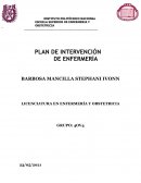 PLAN DE INTERVENCIÓN DE ENFERMERÍA