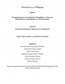 Fundamentos de la investigación pedagógica