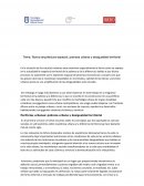 Tema: Nueva arquitectura espacial, pobreza urbana y desigualdad territorial