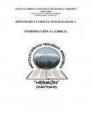 INTRODUCCION A LA BIBLIA