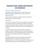 TRABAJO FINAL SOBRE PREVENCIÓN DE VIOLENCIA
