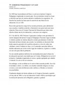 TP: CONGRESO PEDAGOGICO Y LEY 1420