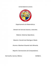 Generaciónes de Computadoras. Página 1