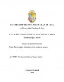 Tecnologías utilizadas en las redes de acceso